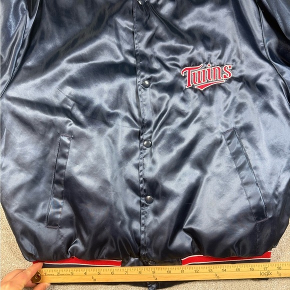 Vintage Swingster Satin Twins Button Down Made In USA Blue Jacket Mens XL - Picture 8 of 11